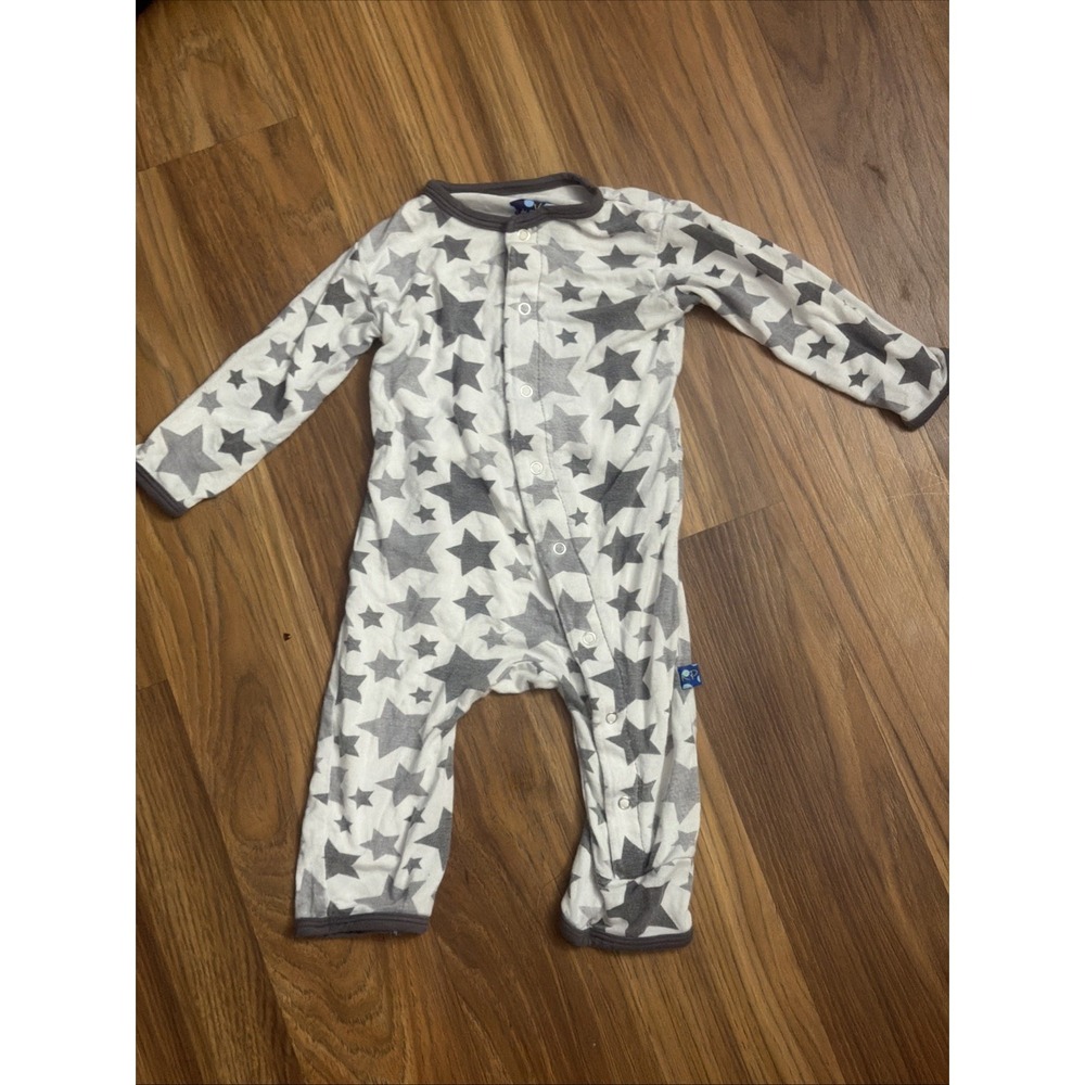 Kickee Pants Baby Boys 3-6 Months Stars Sleeper Pajamas Bamboo